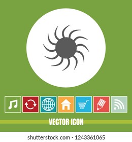 very Useful Vector Icon Of Sun with Bonus Icons Very Useful For Mobile App, Software & Web