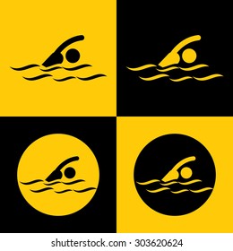 Very Useful Vector Icon Of Swimmer. Eps-10.