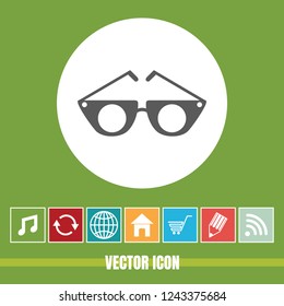 very Useful Vector Icon Of Swimming Glasses with Bonus Icons Very Useful For Mobile App, Software & Web