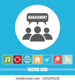 very Useful Vector Icon Of Team Management with Bonus Icons Very Useful For Mobile App, Software & Web