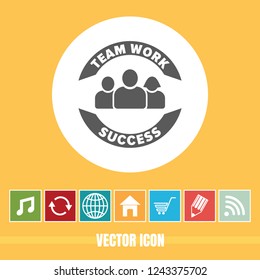 very Useful Vector Icon Of Team with Bonus Icons Very Useful For Mobile App, Software & Web