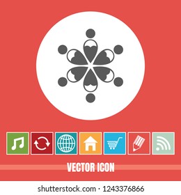 very Useful Vector Icon Of Team with Bonus Icons Very Useful For Mobile App, Software & Web