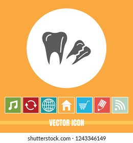Very Useful Vector Icon Of Teeth with Bonus Icons. Very Useful For Mobile App, Software & Web.