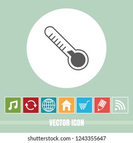 Very Useful Vector Icon Of Thermometer with Bonus Icons. Very Useful For Mobile App, Software & Web.