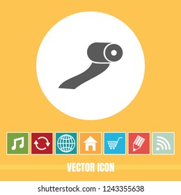 Very Useful Vector Icon Of Tissue Paper Roll with Bonus Icons. Very Useful For Mobile App, Software & Web.