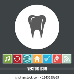 Very Useful Vector Icon Of Tooth with Bonus Icons. Very Useful For Mobile App, Software & Web.