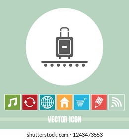 Very Useful Vector Icon Of Travel Bag with Bonus Icons. Very Useful For Mobile App, Software & Web.