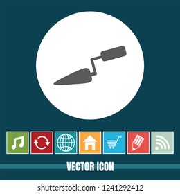 very Useful Vector Icon Of Trowel with Bonus Icons Very Useful For Mobile App, Software