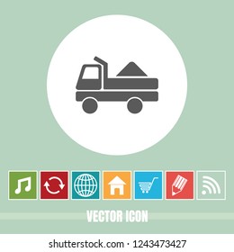 Very Useful Vector Icon Of Truck with Bonus Icons. Very Useful For Mobile App, Software & Web.