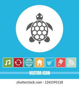 very Useful Vector Icon Of Turtle with Bonus Icons Very Useful For Mobile App, Software & Web