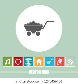 Very Useful Vector Icon Of Utility Cart with Bonus Icons. Very Useful For Mobile App, Software & Web.