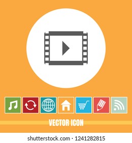 very Useful Vector Icon Of Video with Bonus Icons Very Useful For Mobile App, Software