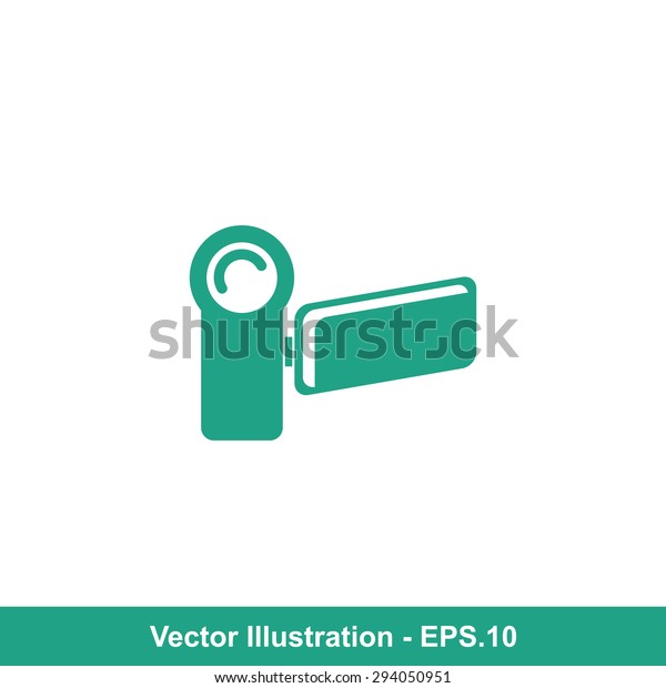 Very Useful Vector Icon Of Video Camera (Handy\
Cam). Eps-10.
