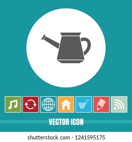 very Useful Vector Icon Of Watering Can with Bonus Icons Very Useful For Mobile App, Software & Web