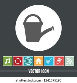 very Useful Vector Icon Of Watering Can with Bonus Icons Very Useful For Mobile App, Software & Web