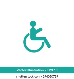 Very Useful Vector Icon Of Wheelchair. Eps-10.
