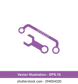 Very Useful Vector Icon Of Wrench. Eps-10.