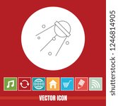 Very Useful Vector Line Icon Of Sputnik with Bonus Icons. Very Useful For Mobile App, Software & Web.