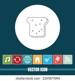 Very Useful Vector Line Icon Of Bread with Bonus Icons. Very Useful For Mobile App, Software & Web.