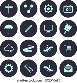 Very Useful Web Icon Set. Design element vector illustration-Eps-10.