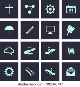 Very Useful Web Icon Set. Design element vector illustration-Eps-10.