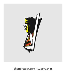 very wise king card logo design