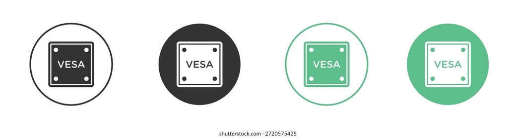 Pictogramas de iconos de Vesa. Vector EPS 10