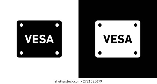 Vesa Symbol Silhouette Vektor flache Illustration Design Pack.