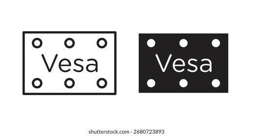 Forma del símbolo del icono de Vesa. símbolos del Vector.