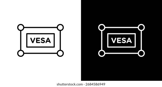 Vesa icon thin line symbol on white background. Editable stroke vector illustration