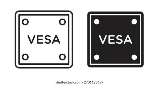 Vesa-Symbol, Vektorsammlung. Vektorgrafiken mit Stocksymbolen