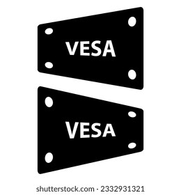 Vesa icon, vector flat illustration on white background. 