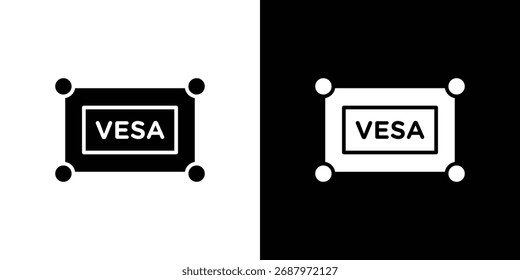Ícone Vesa, gráficos vetoriais em estilo preenchido