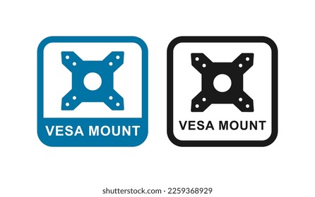 Vesa mount badge logo design. Suitable for product label and technology