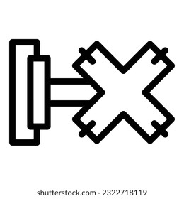 Vesa wall stand icon outline vector. Tv mount. Monitor display