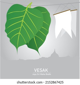Vesak Bo verlässt Vektor Art 