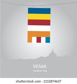 Vesak Buddhist Flag Sri Lanka 