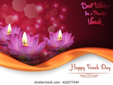 Vesak Day background banner.Vector
