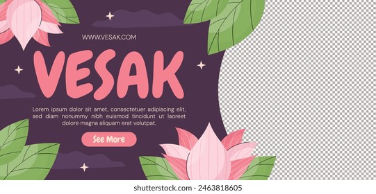 Vesak Day background. Happy Vesak day Celebration. Holy Day For Buddhists. Happy Buddha Day. Siddhartha Gautama. Vector Illustration design for poster, Banner, Greeting, Card. May 23. May 23rd.