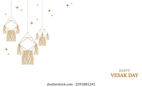 Vesak day decoration illustration vector.