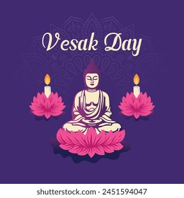 vesak day illustration festival celebration social media post and vesak day Banner