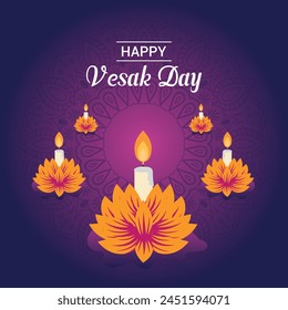vesak day illustration festival celebration social media post and vesak day Banner