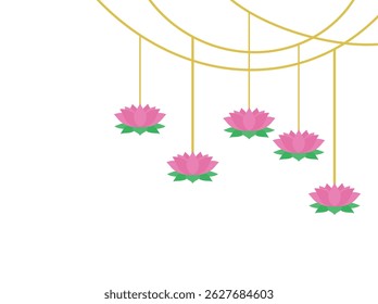 Vesak Day Lotus Hanging Line