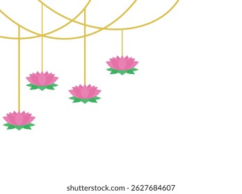 Vesak Day Lotus Hanging Line