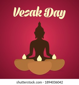vesak day con fondo rojo