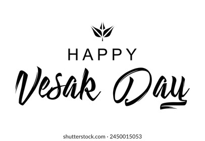 Vesak Day typography Design, Vesak Day text vector