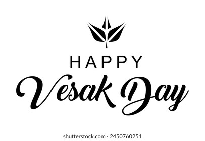 Vesak Day typography Design, Vesak Day text vector
