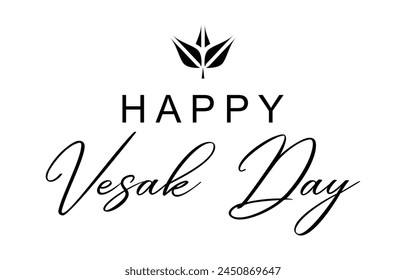 Vesak Day typography Design, Vesak Day text vector