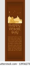 Vesak day vector illustration. Suitable for greeting card, poster and banner 