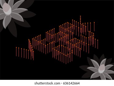 Vesak day vector illustration. Suitable for greeting card, poster and banner.